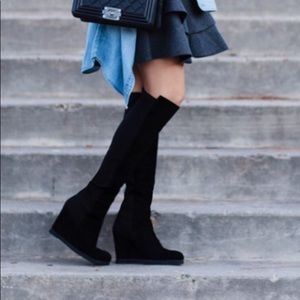 Authentic Stuart Weitzman over the knee wedge boot